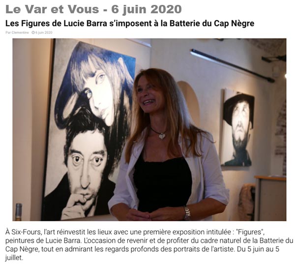 Expo à La Batterie du Cap Nègre - Six-Fours (83) - 5 Juin - 5 Juillet 2020